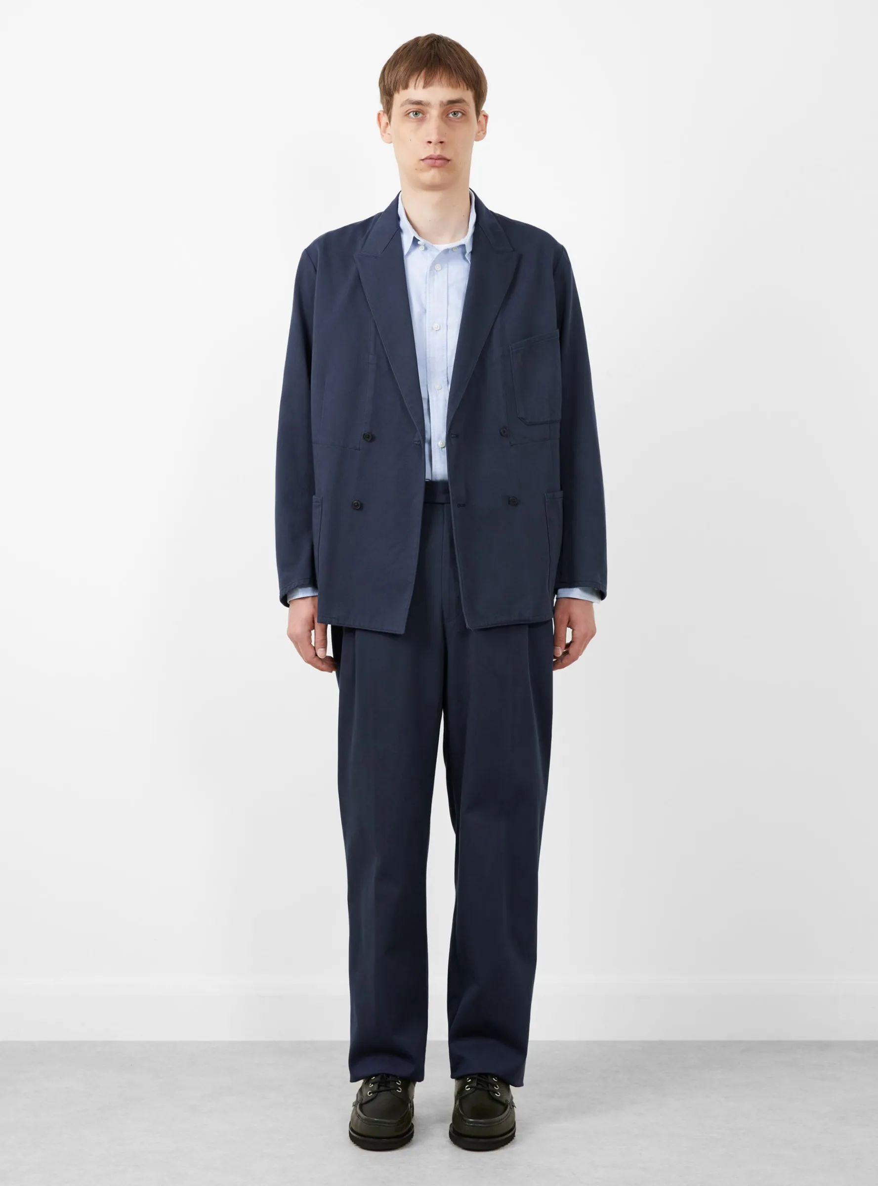 Cotton Manhattan Trousers Navy<Kaptain Sunshine New
