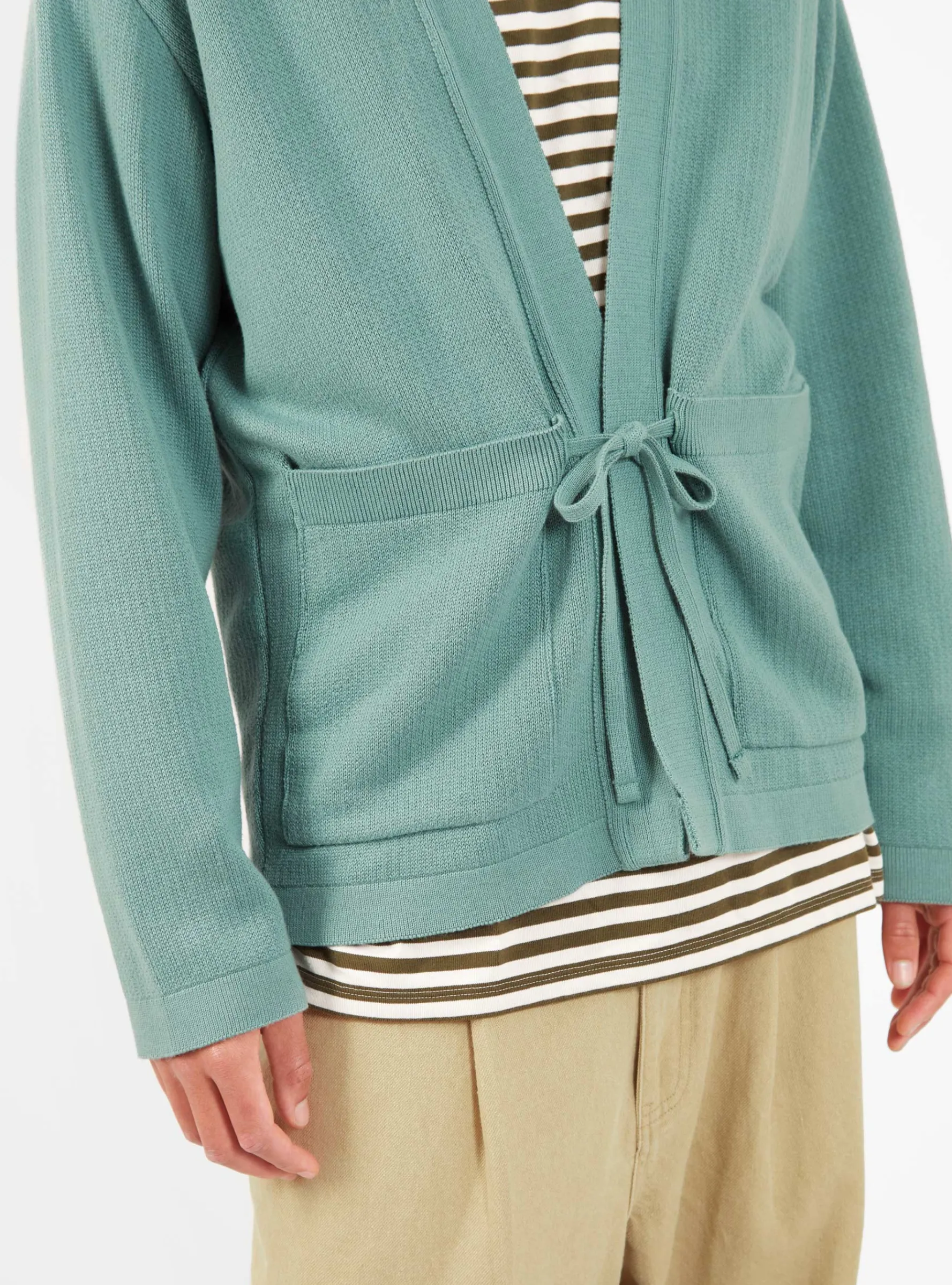Cotton Open Cardigan Teal<The English Difference Clearance