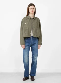 Cotton Short Coverall Jacket Olive<BEAMS BOY Clearance