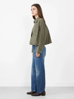 Cotton Short Coverall Jacket Olive<BEAMS BOY Clearance