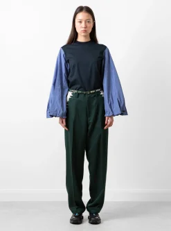 Cotton Taffeta Top Navy<TOGA PULLA Sale