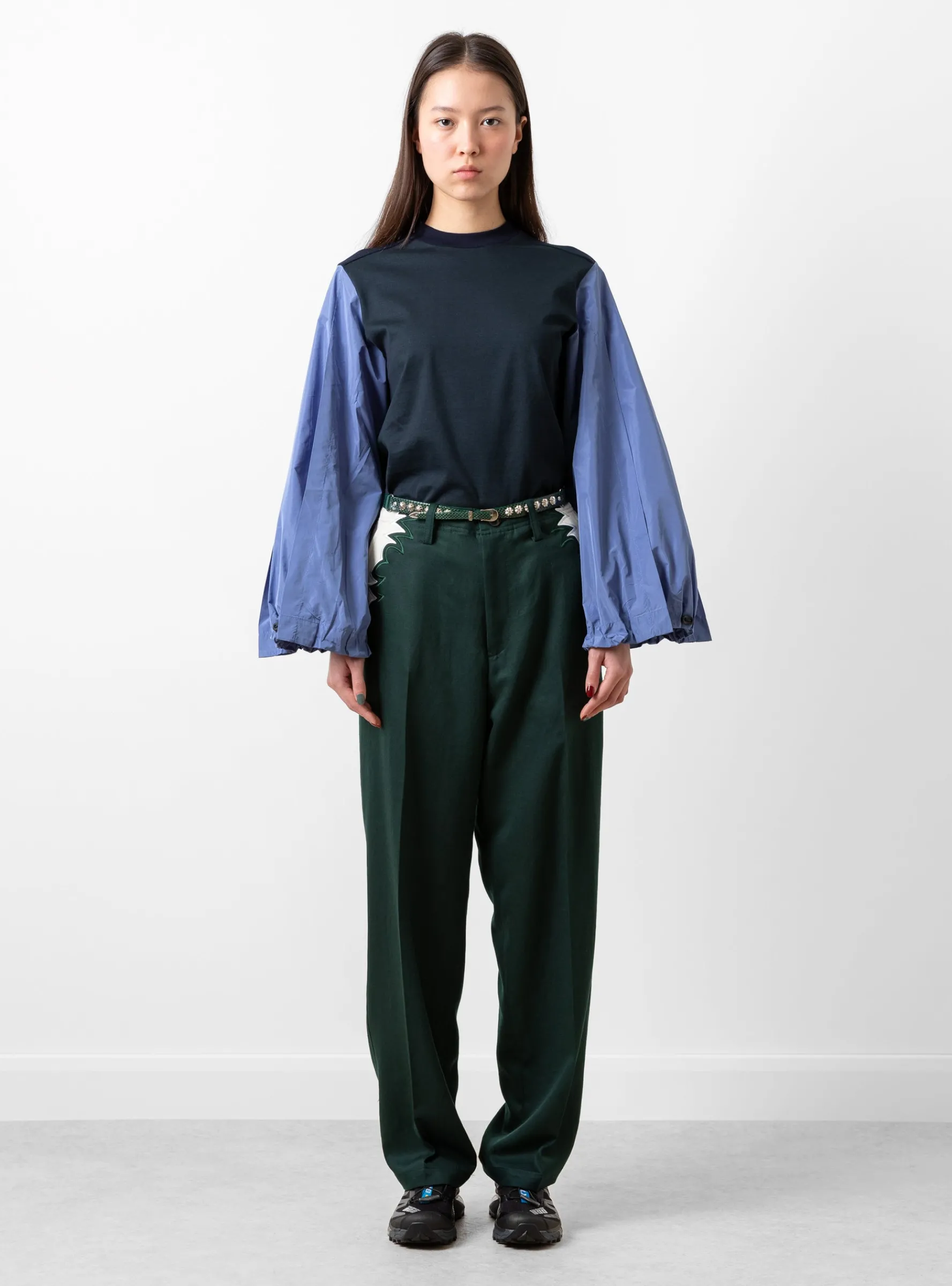 Cotton Taffeta Top Navy<TOGA PULLA Sale