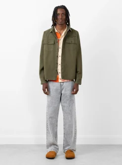 Country Men Military Overshirt Olive<One of These Days Sale
