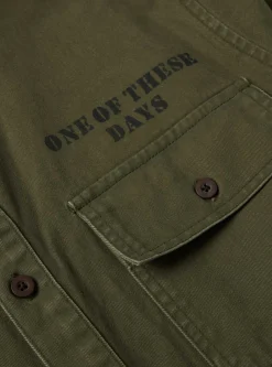 Country Men Military Overshirt Olive<One of These Days Sale