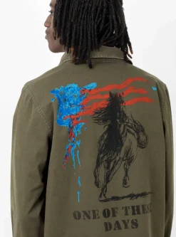 Country Men Military Overshirt Olive<One of These Days Sale