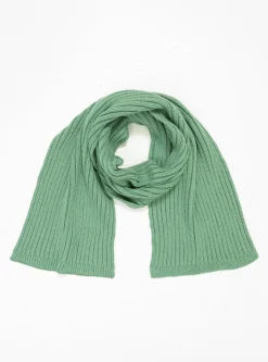 Cozy Chunky Rib Muffler Scarf Light Green<ROTOTO Clearance
