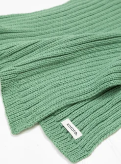 Cozy Chunky Rib Muffler Scarf Light Green<ROTOTO Clearance
