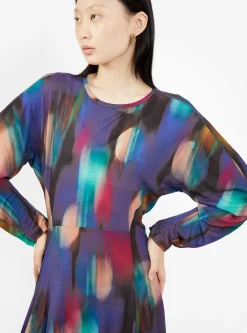 Crackle Jersey Dress Blurry Dots<Henrik Vibskov Best