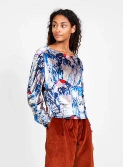 Cream Velvet Blouse Smashed Cherry<Henrik Vibskov Discount