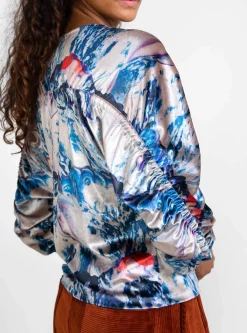 Cream Velvet Blouse Smashed Cherry<Henrik Vibskov Discount