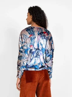 Cream Velvet Blouse Smashed Cherry<Henrik Vibskov Discount