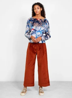 Cream Velvet Blouse Smashed Cherry<Henrik Vibskov Discount