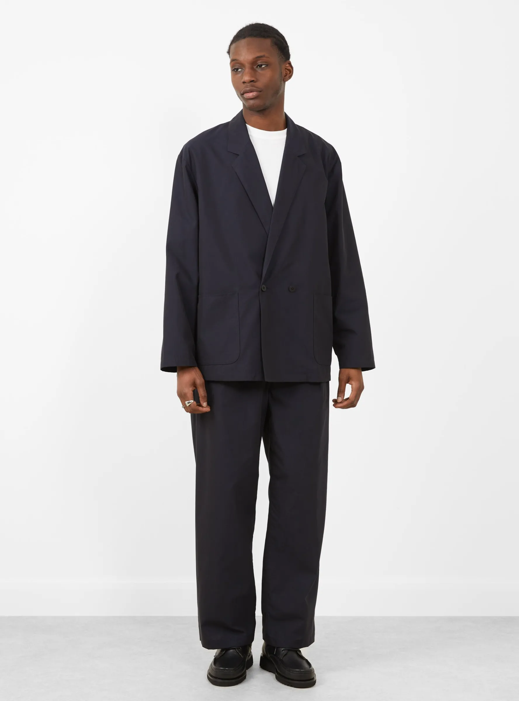 Cupro Mixed Easy Jacket Dark Navy<Still By Hand Sale