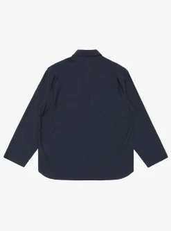 Cupro Mixed Pullover Shirt Navy<Still By Hand New