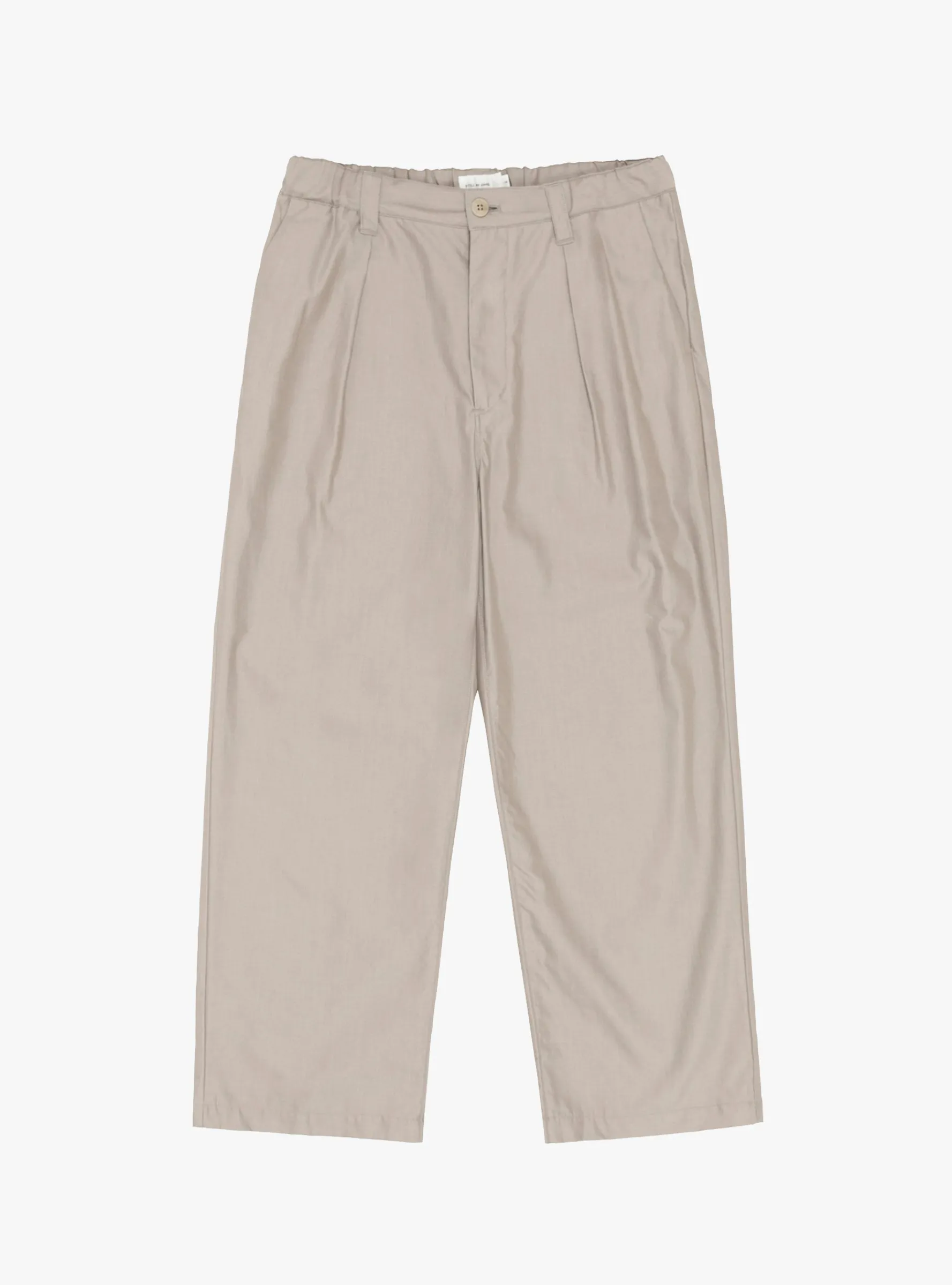 Cupro Mixed Straight Pants Greige<Still By Hand Clearance