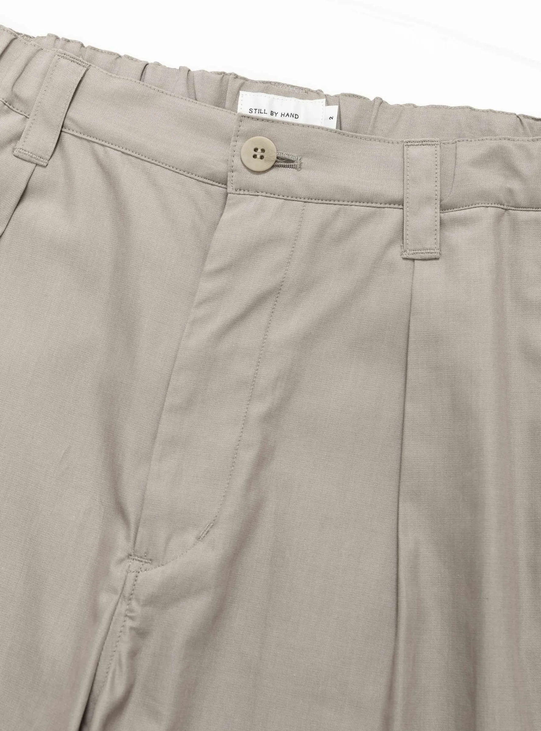 Cupro Mixed Straight Pants Greige<Still By Hand Clearance