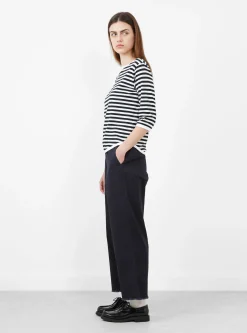 Cut Off Chino Trousers Navy<BEAMS BOY Best