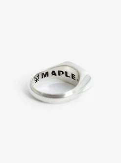 Danny Signet Ring Silver<Maple Sale