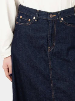Denim 5-Pocket Maxi Skirt Blue Indigo<BEAMS BOY New