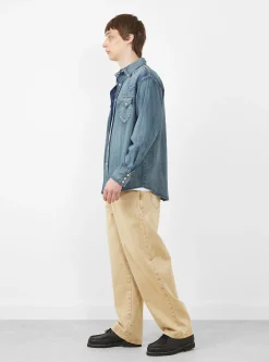 Denim Western Shirt Mid Indigo Wash<Carter Young New