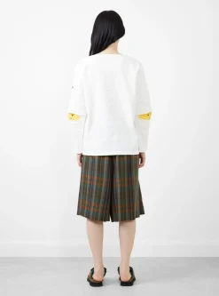 Densed Jersey Elbow-Rip Boatneck LS Tee White<Kapital Discount