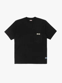 Dense Jersey Butterfly Concho Pocket Tee Black<Kapital New