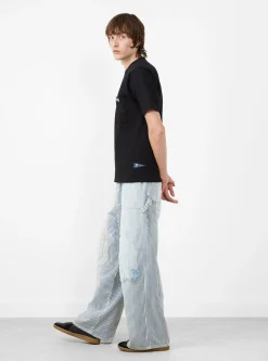 Dense Jersey Butterfly Concho Pocket Tee Black<Kapital New