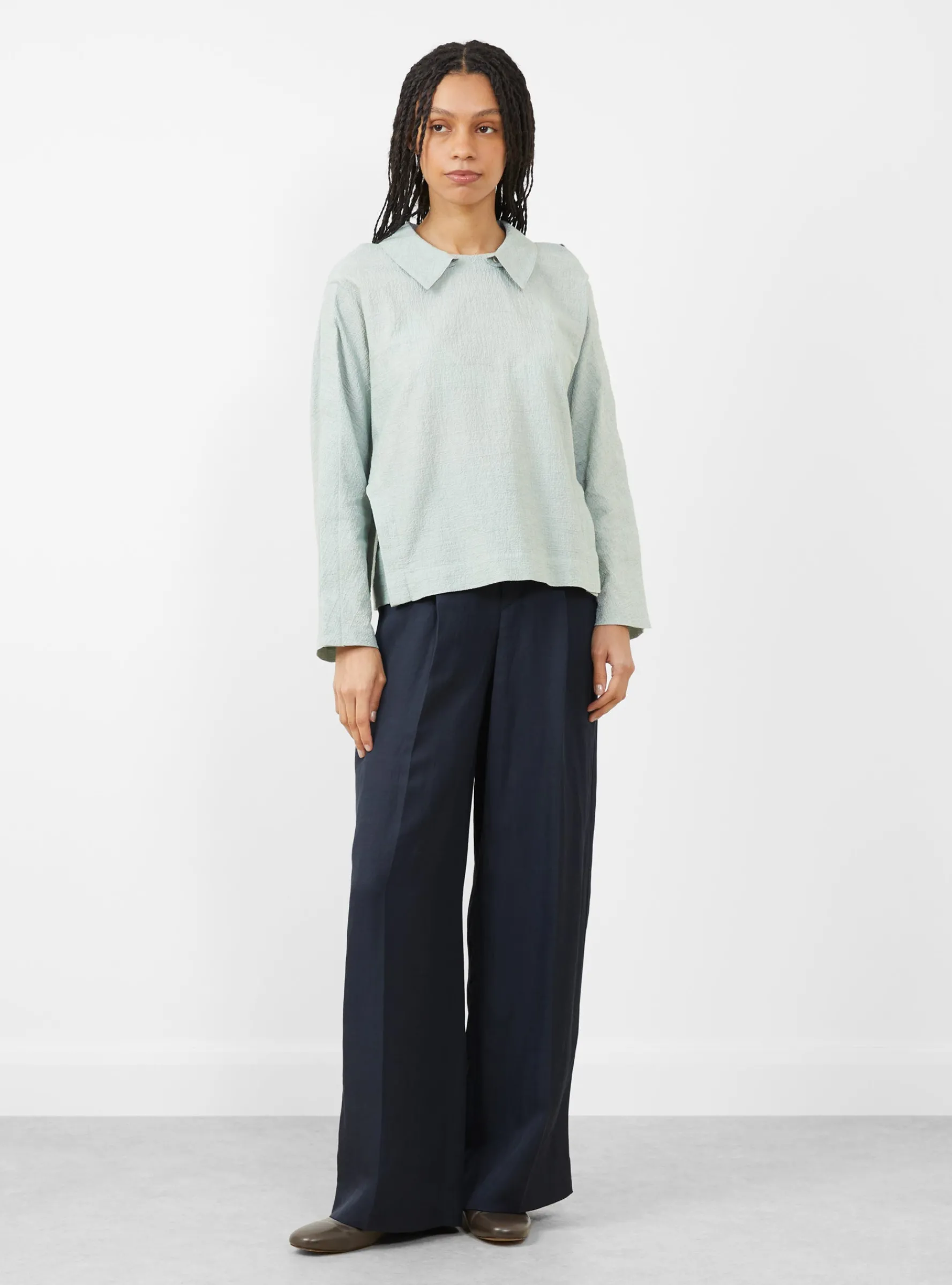 Disassemble Blouse, Moss Green<Henrik Vibskov Clearance