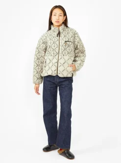 Do-Gi Sashiko Boa Fleece Reversible Jacket Ecru<Kapital Fashion