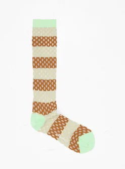 Dot Dot Sock - Transparent Brown Stripe<Henrik Vibskov Hot