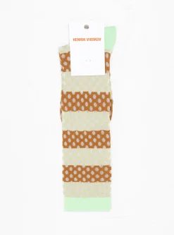 Dot Dot Sock - Transparent Brown Stripe<Henrik Vibskov Hot