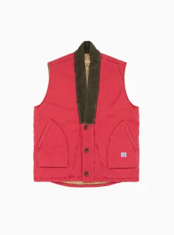 Dotera Canvas Vest Pink & Red<Kapital Outlet