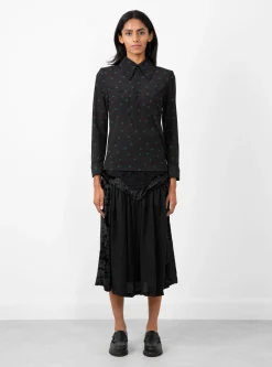 Dot Print Jersey L/S Black<TOGA PULLA Fashion
