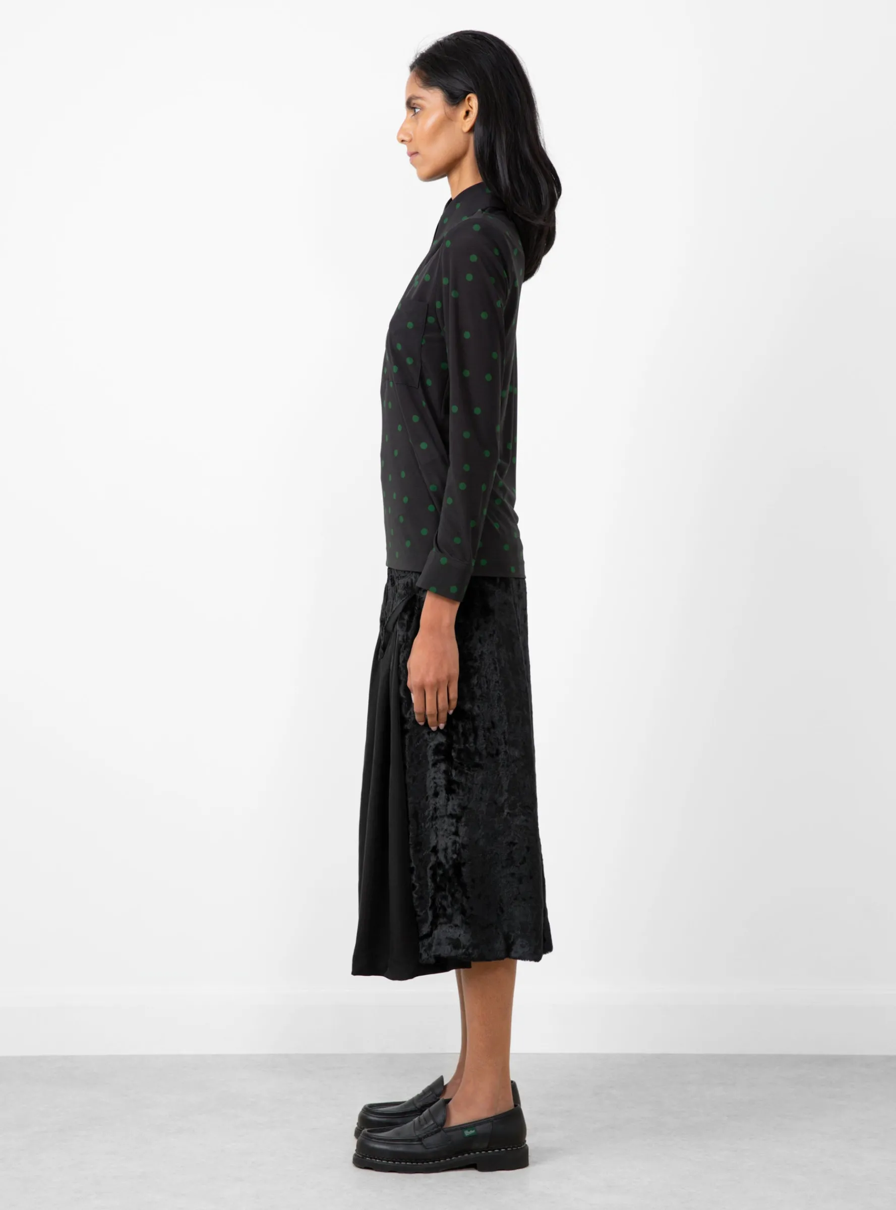Dot Print Jersey L/S Black<TOGA PULLA Fashion