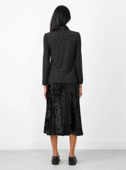 Dot Print Jersey L/S Black<TOGA PULLA Fashion