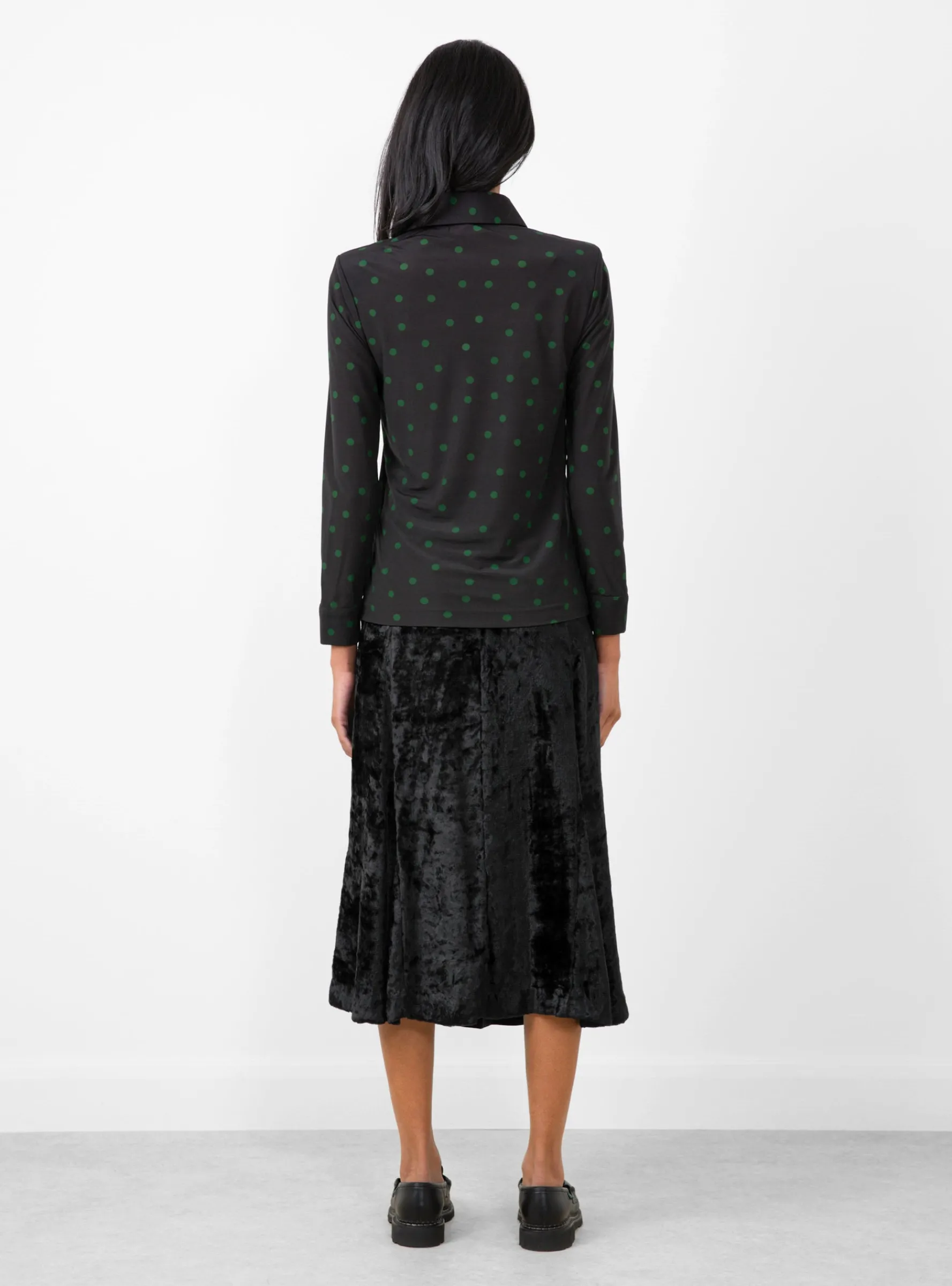 Dot Print Jersey L/S Black<TOGA PULLA Fashion