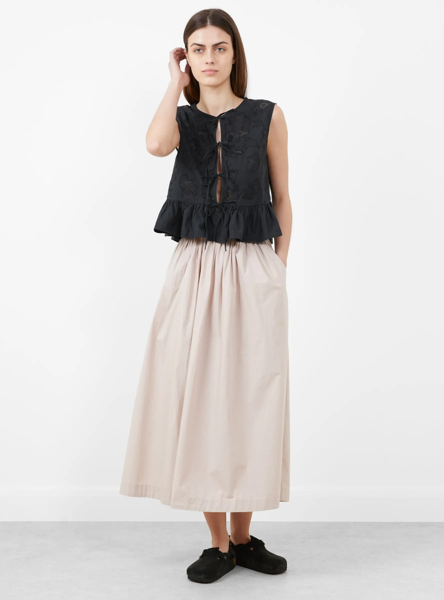 Dotty Embroidered Blouse Black<Bellerose New