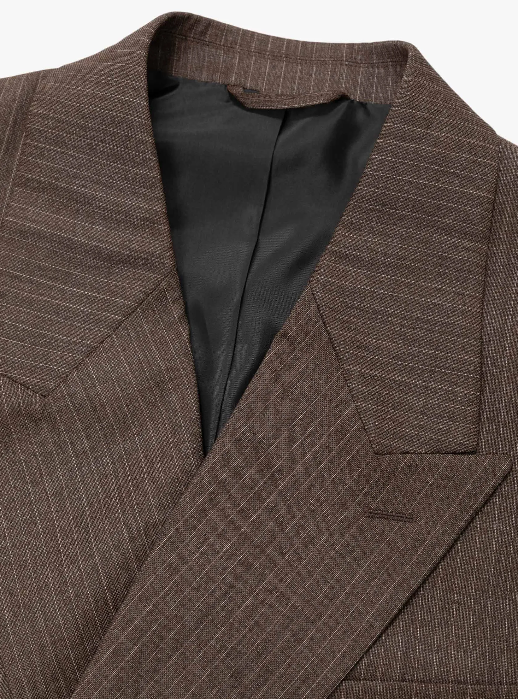 Double Breasted Blazer Nutmeg Vintage Stripe<mfpen Fashion
