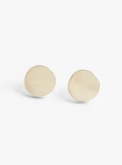 Double Layer Round Earrings Silver<Helena Rohner Sale