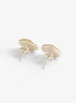 Double Layer Round Earrings Silver<Helena Rohner Sale