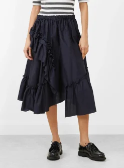 Draped Skirt Navy<YMC Hot