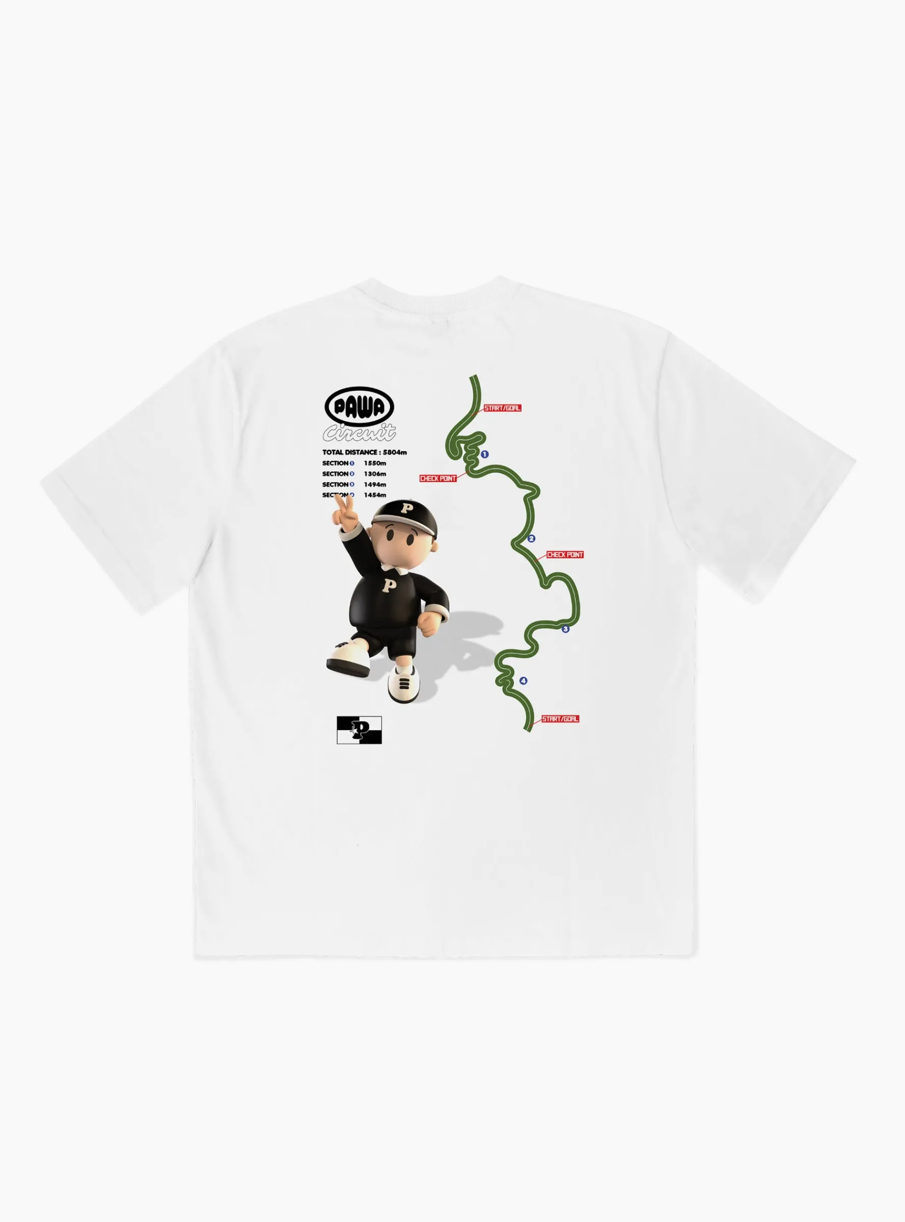Drift Map T-Shirt White<Pawa Speed Sports New