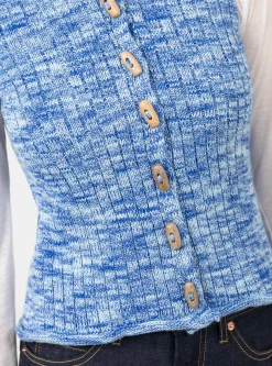 Drip Top Blue Melange<Baserange Sale