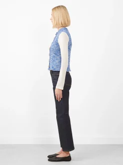 Drip Top Blue Melange<Baserange Sale