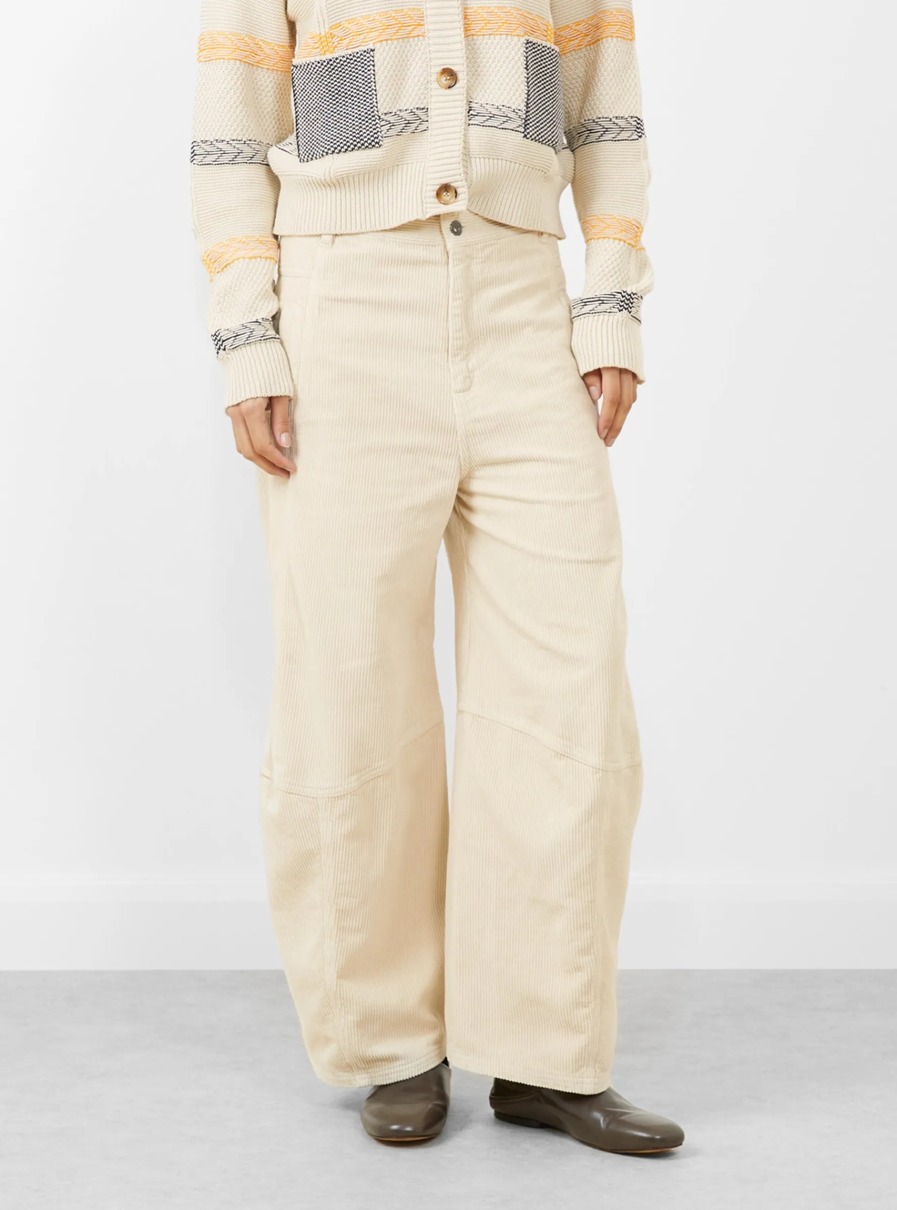 Dusk Corduroy Trousers Ecru<Henrik Vibskov Best