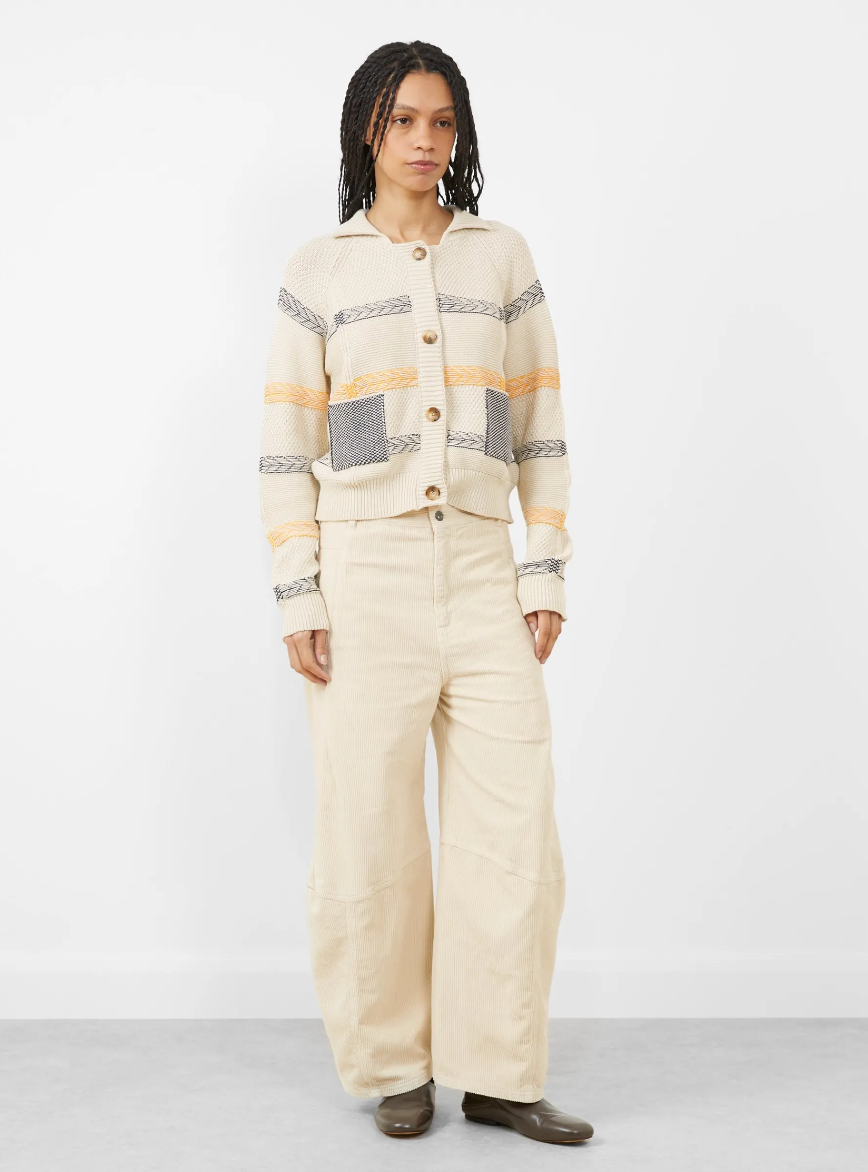 Dusk Corduroy Trousers Ecru<Henrik Vibskov Best