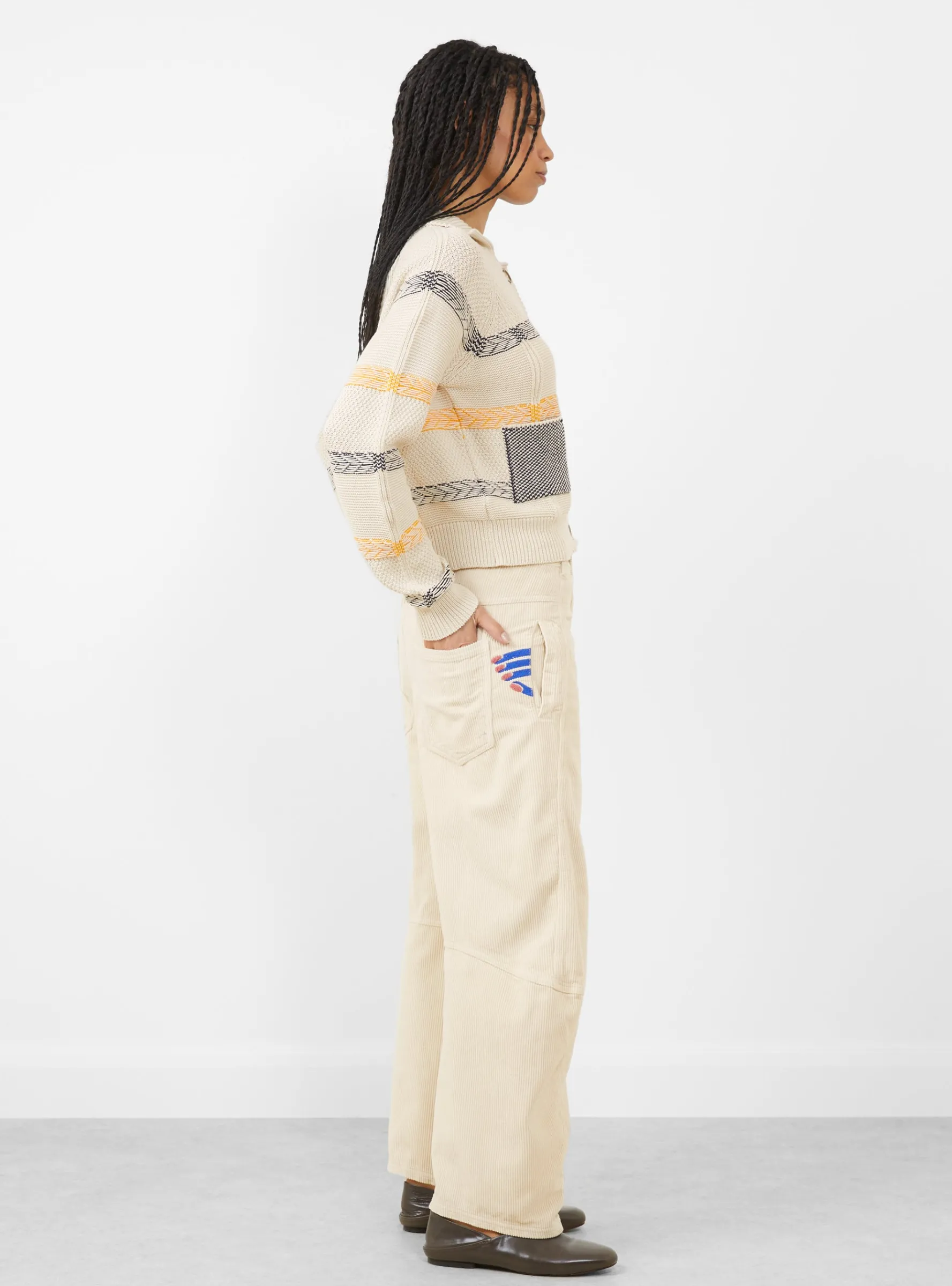 Dusk Corduroy Trousers Ecru<Henrik Vibskov Best