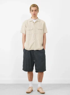 Easy Shorts Washable Wool Green Plaid<Beams Plus New