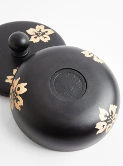 Ebony L Floral Bowl - Round Knob<Small Goods Design Best