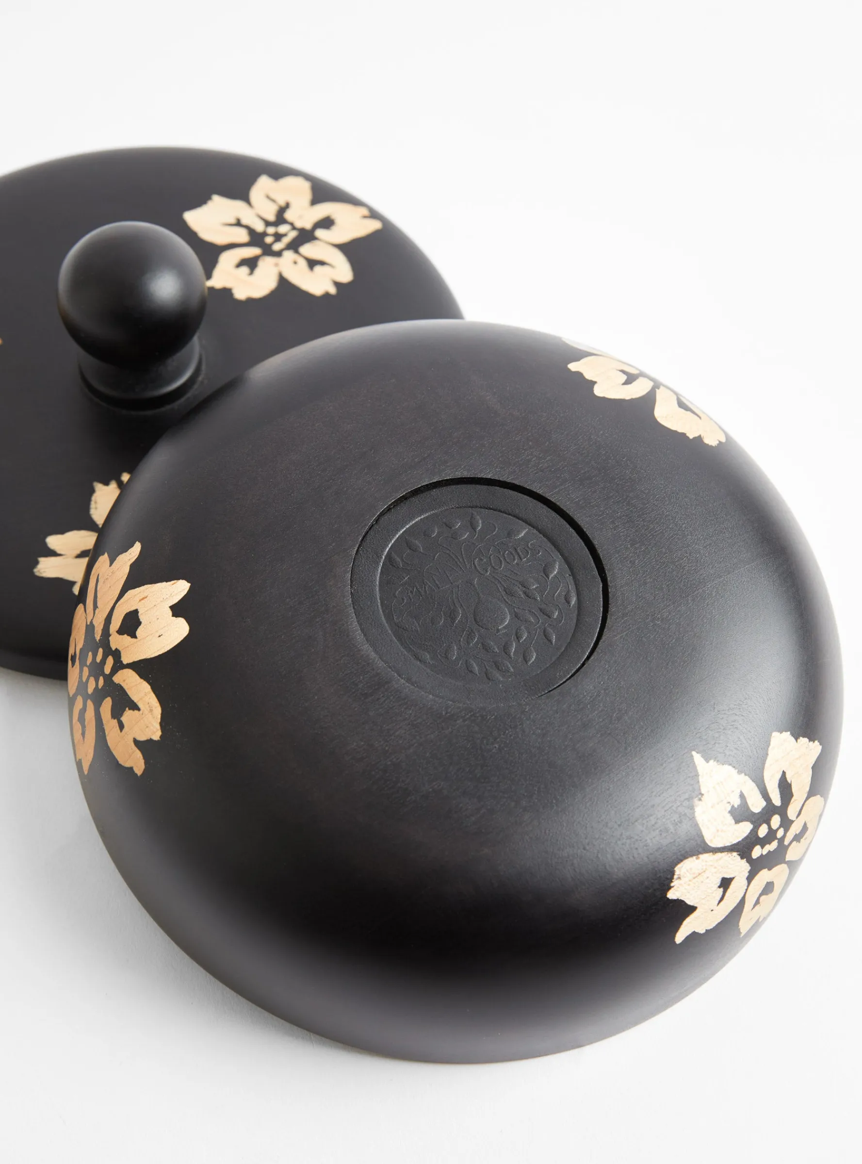 Ebony L Floral Bowl - Round Knob<Small Goods Design Best